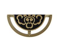 Brass Semi-Circular Furniture Handle Pulls, Retro Antique Style Drawer Knobs for Closet Doors, Wardrobes, Cabinets, and Dressing Tables - 4 Pieces