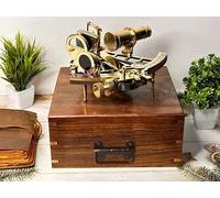 Brass Sextant Vintage Antique Style Navigation Tool Working 9'' Nautical marine Sextant