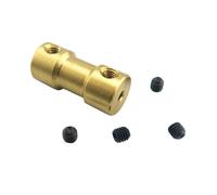 Brass Shaft Coupling Joint Connector, Pack Of 5 Brass Motor Shaft Coupler Transmission Connector Multiple Sizes(2mm to 2mm)