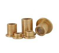 Brass Shaft Sleeve 5 PCS Inner Diameter 10 MM Metallurgy Oil Bearing With Edge Step Shoulder Flange Flange Bushing Flanged Copper Sleeve(10X14X15-22X2)