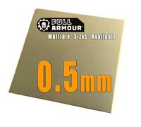 Brass Sheet 0.9mm - 1.5mm Thickness Multiple Size options (0.5mm x 150mm x 150mm)