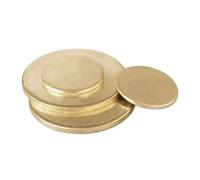 Brass Sheet Round Solid Disc Yellow Plate for Crafts, DIY, Electrical Repairs, Industrial Us(Thickness 0.8mm 1pc,Diameter 45mm)