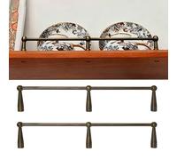 Brass Shelf Guardrail Set, Tipping Rail Bar for Wood Floating Shelf/Gallery Shelves, Metal Cabinet Item Anti-Drop Edge Guard 72 66 60 48 36 28 24 20 12 8 Inch(Antique Brass,Long 72in/183cm)