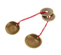 Brass Shell Divination Set with Ancient Feng Shui Coins Luck Charm for Lunar Year Goodie Bags Artistic Home Decor Yinyang Design for Beginners and Chinese Year Celebrations