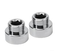 Brass Shower Adapter for BSP Threads 3/4 Female to 1/2 Male Chrome Finish Compatible with Shower Mixers Hose and Handshower Units (2pc)