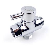 Brass Shower Arm Diverter Valve for Hand Held Showerhead and Fixed Spray Head,G 1/2 3-Way Bathroom Universal Shower System Replacement Part(Polished Chrome)