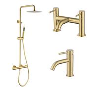 Brass Shower Bath and Basin Tap Set - Arissa