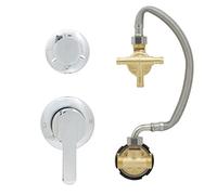 Brass Shower Faucet Mixer Valve - Hot & Cold G1/2 Diverter Control Tap Concealed Switch Ceramic Cartridge 3-Way Intubation Accessories for Bathroom