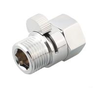 Brass Shower Flow Control Valve Handheld Shower Head Water Stop Switch Chrome Finish G 1/2" Standard Connector Smooth Operation Anti-Leak Design Bathroom Access