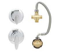 Brass Shower Mixer Faucet Valve, 3-Way Hot & Cold Diverter Control, G1/2 Concealed Tap with Ceramic Cartridge, Bathroom Shower Accessories for Optimal Mixing Performance