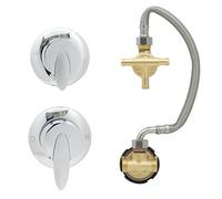Brass Shower Mixer Valve Faucet G1/2 Hot & Cold Diverter Control Tap, Concealed Switch, 3-Way Intubation, Ceramics Cartridge - Premium Bath Accessories