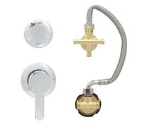 Brass Shower Mixer Valve Faucet - Hot & Cold G1/2 Diverter Control, Concealed Switch, 4-Way Intubation, Ceramic Cartridge, Durable Bathroom Accessories