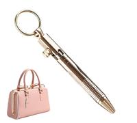 Brass Signature Pen - Compact Metal Keyring Pen, Elegant Portable Design | for Executives Entrepreneurs Contract Signing Wallet Carry Conference Events Souvenir Distribution Friends Relatives Partner