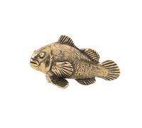 Brass Simulation Tropical Piranha Clown Fish Model Sculpture,Interesting Marine Animal Ornamental Fish Miniature Statue Desktop Home Bonsai Micro Landscape Decor Accessories (Clown Fish)