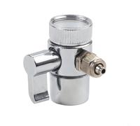 Brass Sink Diverter Valve With M22 Female Thread For 1/4 Inch RO Tubing Quick Connect For Kitchen Or Bathroom Faucet Water Line Splitter Metal No Leak Easy Installation