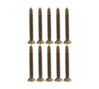 Brass Sink Head Phillips Self-Tapping Screws Antique Bronze/Gold DIY Wood Fasteners for Wood Fiberboard M2.5-M4(Antique,M4 X45mm 10PCS)