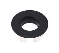 Brass Sink Overflow Cover, Black Insert Trim Ring, Round Sink Overflow Hole Cap Replacement for Bathroom Bathtub Kitchen