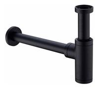 Brass Sink Trap, Universal Sink Trap With 200mm Extension Tube, 1 1/4 X 32mm Adjustable Sink Trap, Matte Black
