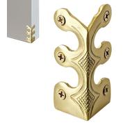 Brass Skiffers - Baseboard Cover Edge Guard - Decorative Protector Cover, Solid Brass Skirting Board Corner Protectors, Home Corner Guard for Home