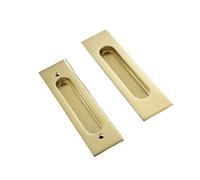 Brass Sliding Door Lock Handles Gold Push Pull Interior 1Pcs