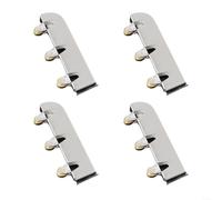 Brass Sliding Door Rollers for frameless Glass Smooth Triple Wheel Cabinet | Stainless Steel for frameless Glass Rollers with Closed-End Design for Easy Retrofit Installation(Sealed-type*4pcs)