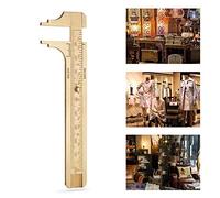 Brass Sliding Gauge Vernier Caliper Ruler, Double Scales Mm/inch, Vintage Style, Convenient to Carry, High Precision for Daily Use (-GS02759-02)