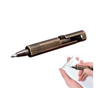 Brass - Small Metal Ink Tip Device, Note Taking Tool, Luxury Signature Device, User-friendly Office Companion, Portable Doodle Equipment