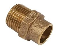 Brass Solder Ring Adapting Male Coupler 15MM X 1/2", Suitable for Drinking Water, Suitable for Water, Oil & Gas Systems, Suitable for Hard & Soft Water Areas, 1 in Pack