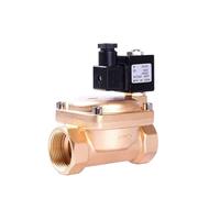 Brass Solenoid Valve 1-1/2" High Pressure Brass Solenoid Valve 0927 Series 220V 110V 24V 12V Normally Closed 1.6MPA Water Air Valves(G_12VDC_EPDM-Seal)