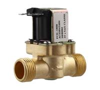 Brass Solenoid Valve 220V, Normally Closed G1/2 Electric Water Valve for Pressure Regulation
