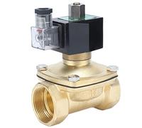 Brass Solenoid Valve Normally Open, Electric Solenoid Valve for Mechanical Engineering Automation, Direct Acting Diaphragm Design with Flat Membrane, Compact Brass Valve for Low Pr (AC380V)