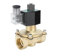 Brass Solenoid Valve, Normally Open Solenoid Valve, Direct Acting Diaphragm Type 2W - 25K Electromagnetic Valve with Smooth Surface for Easy Installation in Automation (AC24V)
