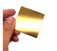 Brass Solid Square Sheet Plate,Metal Brass Plates, Brass Sheet H62 For Crafts Thickness 0.1-0.8mm Pack Of 12 Multiple Sizes(0.4x100x100mm 1pc)