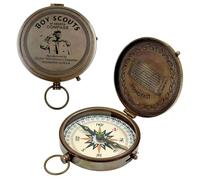 Brass Son Compass, Vintage Brass Navigation Tool, BSA Engraved, Handmade Pocket Compasses, Gift to Son from Dad Mom, Steampunk Decorative Gifts for Men, Women