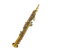 Brass Soprano Saxophone Polished Gold Straight Tube Beginner Saxophone