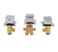 Brass Split Piece Bathtub Waterfall Faucet - Shower Bath Mixer Tap with Diverter Control Valve for Hot & Cold Water Modern Bathroom Fixture Easy Installation