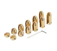 Brass Spoke Balance Weights Refill Kit for Motorcycle Wheels - 8/12/14-Piece Gold-Tone Direct Replacement Wheel Weight Set, Compatible with Most Motorcycle Models