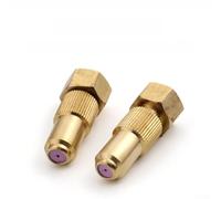 Brass Spray Nozzle with Adjustable Mist and Straight Stream, High Pressure Garden Tip with Knurled Rotating Collar for Orchard Irrigation(A)