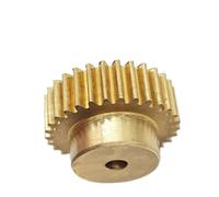 Brass Spur Gear, Copper Motor Pinion Gear 0.5M 52T 27mm 5mm Tooth 10mm Thick Multiple Bore Sizes(5mm bore)