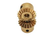 Brass Spur Pinion Gear, Bevel Pinion Gear 90 Degree Brass 0.8 Module 15 Teeth 1:1 Ratio 4mm Bore