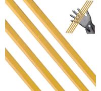 Brass Square Bar, 6mm Thickness x 6mm Width x 305mm Length C360 Brass Flat Bar Stock, 12" Long Solid Flat Mill Stock, 4 Pack