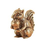 Brass Squirrel Chestnut Ornaments for Home Office Desk Tea Pet Decoration