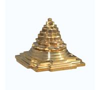 Brass Sri Yantra - Maha Shri Meru Yantra, Shree Chakra Size 3.01" Inch for Spiritual Powers, Vastu Dosh, Prosperity and Energetic