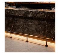 Brass Stainless Steel Bar Foot Rail Kit, Assemble Railing Rest Brackets Under The Kitchen Island Counter, 1.3in OD Customizable(8FT/2.44M)