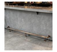 Brass Stainless Steel Bar Foot Rail Kit, The Brushed Finish Can Be Customized in Size, for Reception Kitchen Library (140cm)