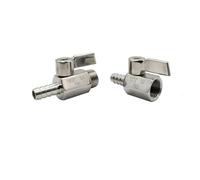 Brass Stainless Steel Connection Adapter, 7mm 8mm 10mm 12mm 14mm 16mm Hose Barb to 1/8" 1/4" 3/8" 1/2" 3/4" Male Thread 304 Stainless Steel Mini Ball Valve Adapter(1i8 Male,7mm)