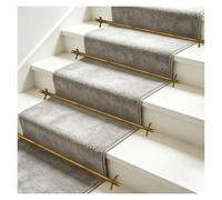 Brass Stair Carpet Runner Holder Rods Set of 14 Fix Your Stairway Rug SecurelyIdeal for Cany Library Museum 22" (56cm) Tubu Rods for Sturdy Support.