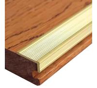 Brass Stair Nosing 1m - Anti-Slip Edge Trim for Wood & Tile Steps(18x8mm)