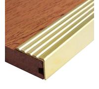 Brass Stair Nosing 1m - Anti-Slip Edge Trim for Wood & Tile Steps(28x18mm)