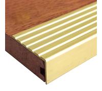 Brass Stair Nosing 1m - Anti-Slip Edge Trim for Wood & Tile Steps(38x18mm)